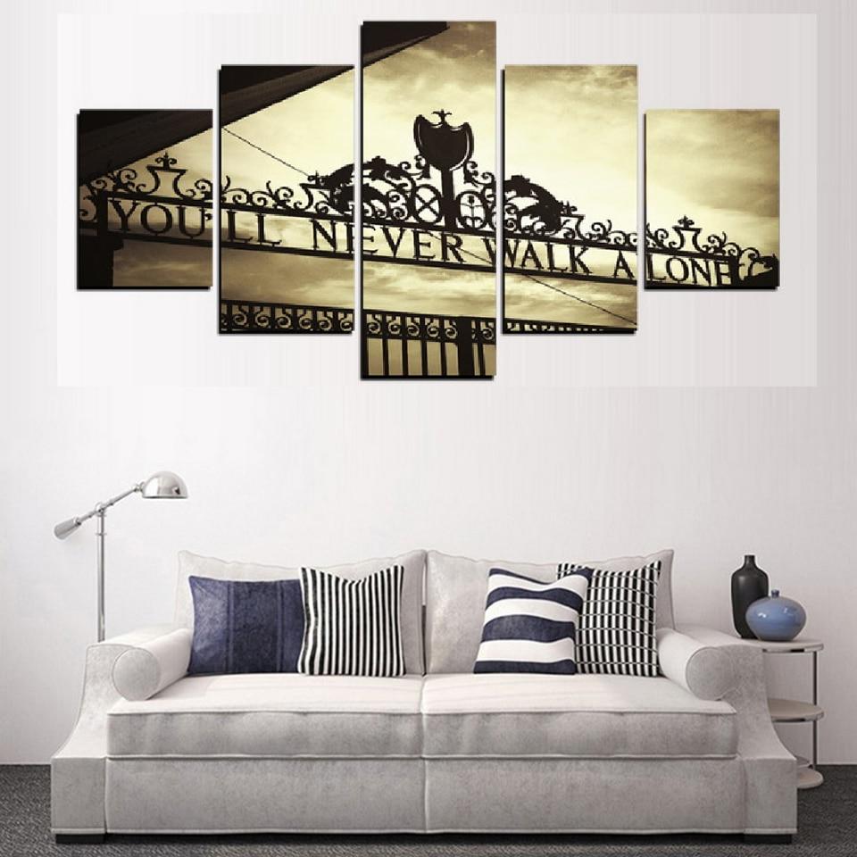 You Will Never Walk Alone - Abstract 5 Panel Canvas Art Wall Decor you will never walk alone abstract 5 panel canvas art wall decor 4644
