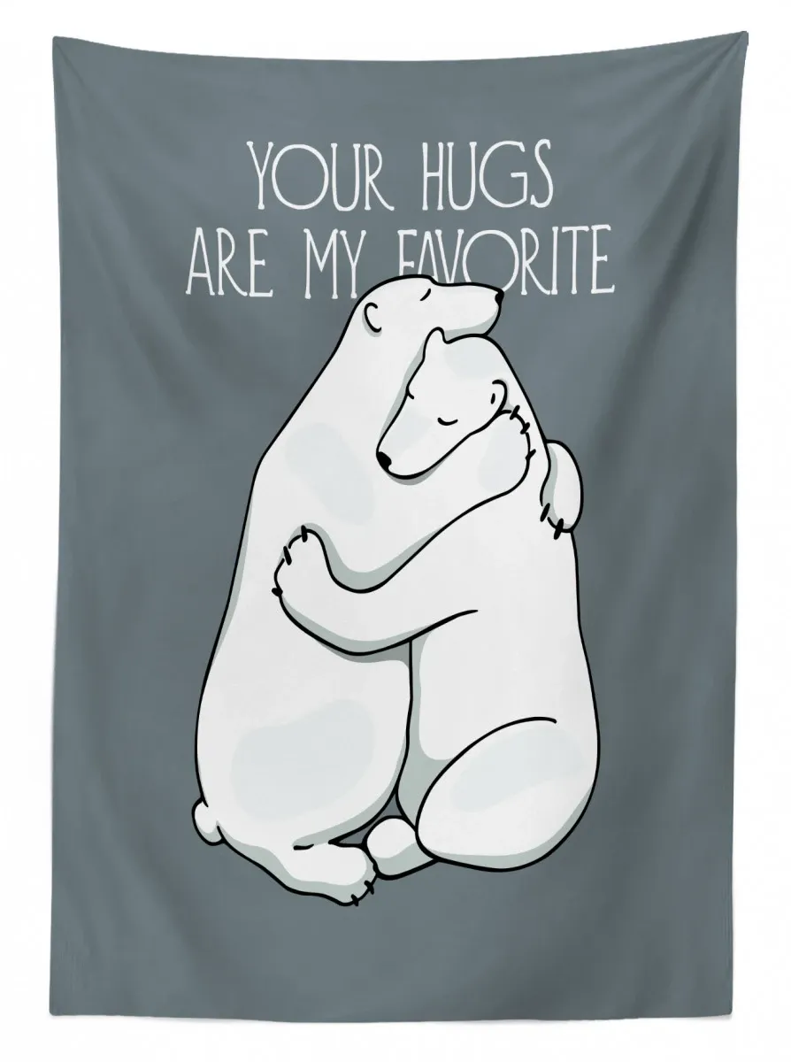 your hugs lettering valentines 3d printed tablecloth table decor 3681