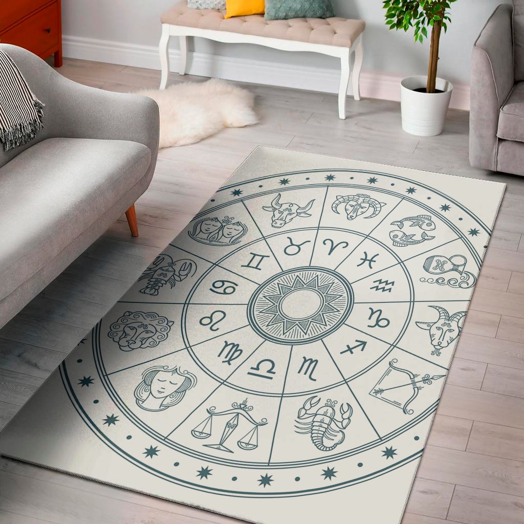 zodiac astrology signs print area rug floor decor 8310