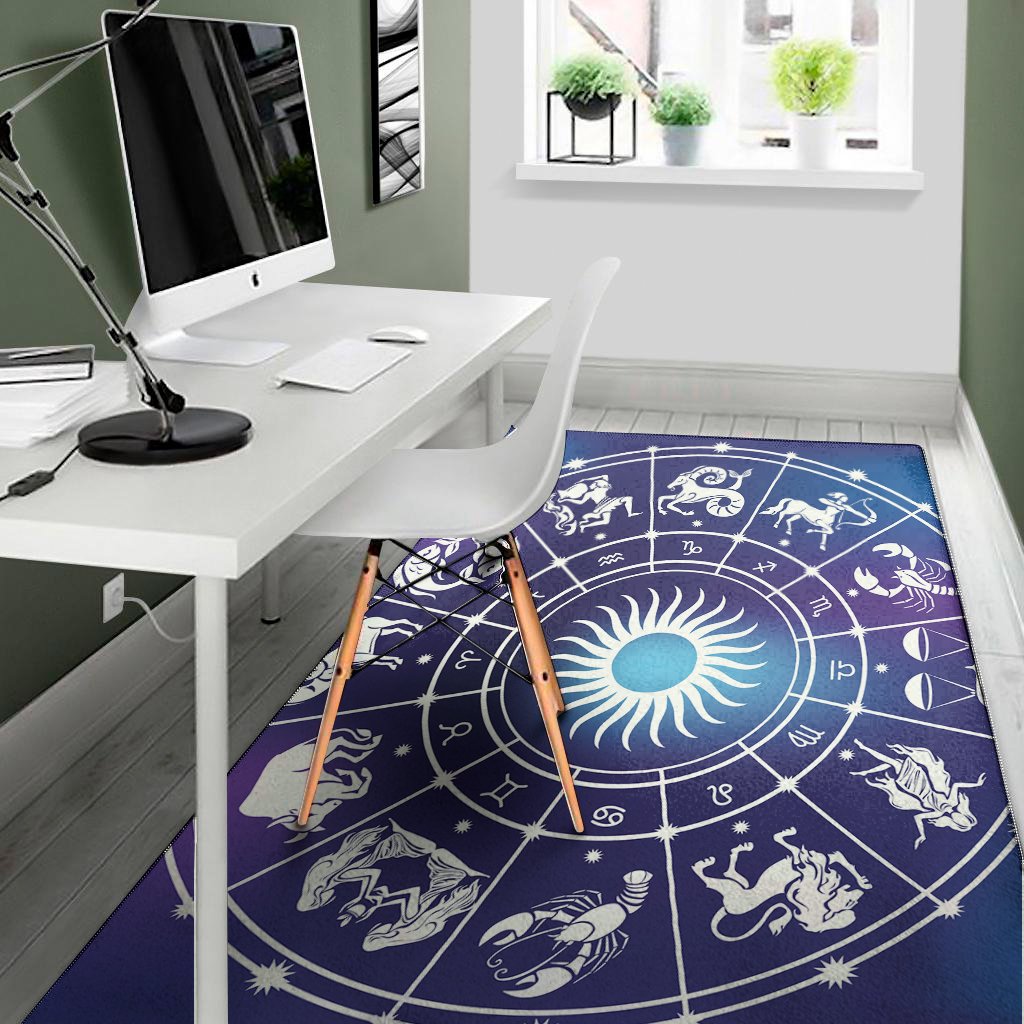 zodiac horoscopes print area rug floor decor 2348