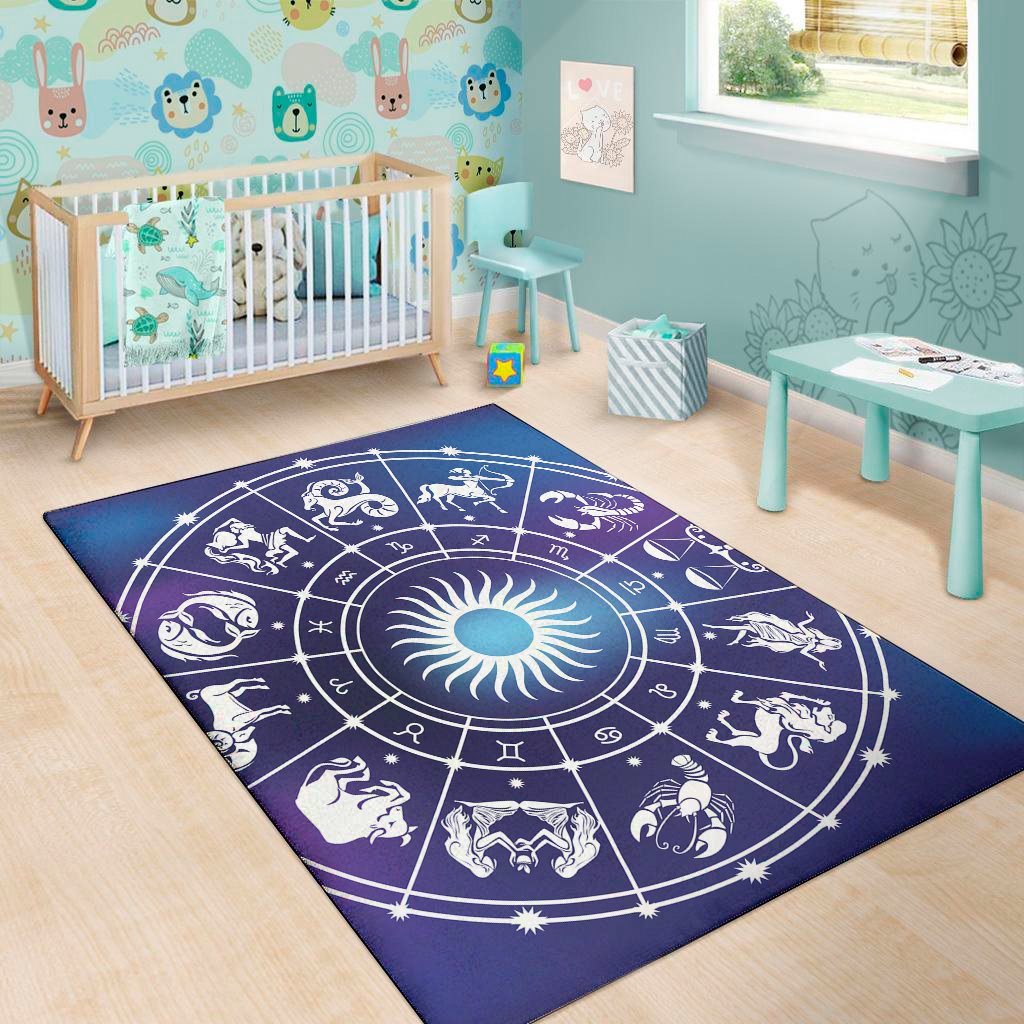 zodiac horoscopes print area rug floor decor 3999
