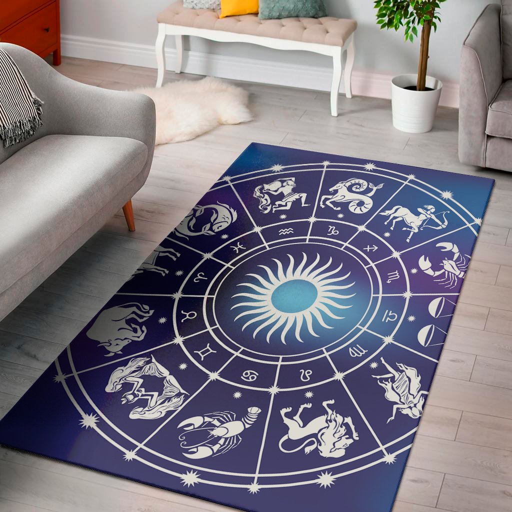 zodiac horoscopes print area rug floor decor 5027