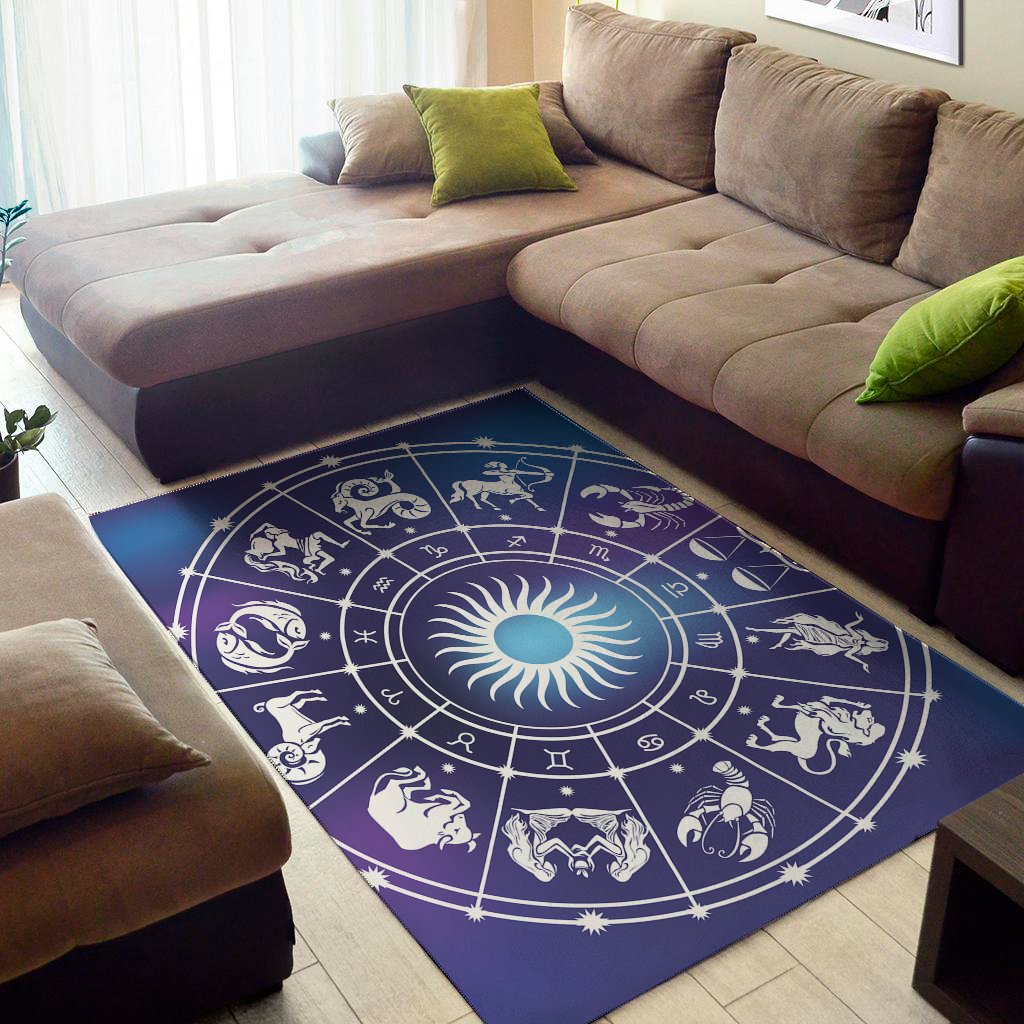 zodiac horoscopes print area rug floor decor 5366