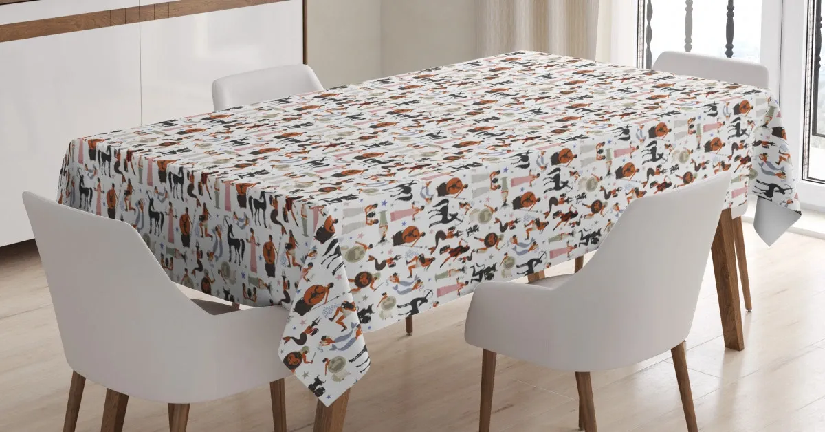 zodiac represented 3d printed tablecloth table decor 8767