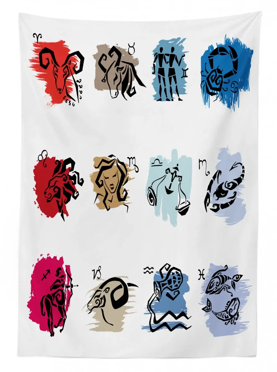 zodiac signs artwork 3d printed tablecloth table decor 8031