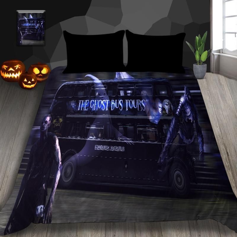 zombie death bus gloomy printed bedding set bedroom decor 5561
