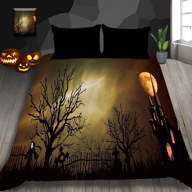 zombie death bus gloomy printed bedding set bedroom decor 7918
