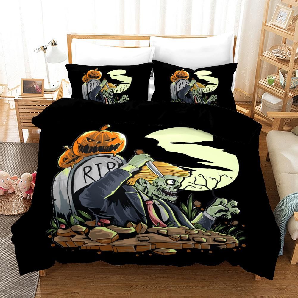 zombies with daggers halloween theme duvet cover bedding set bedroom decor 5010