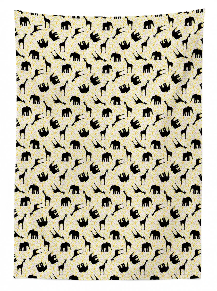 zoo animals spotty 3d printed tablecloth table decor 8712
