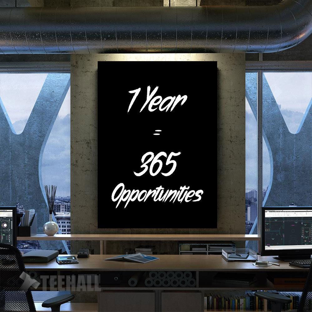 365 Opportunities Motivational Canvas Prints Wall Art Decor