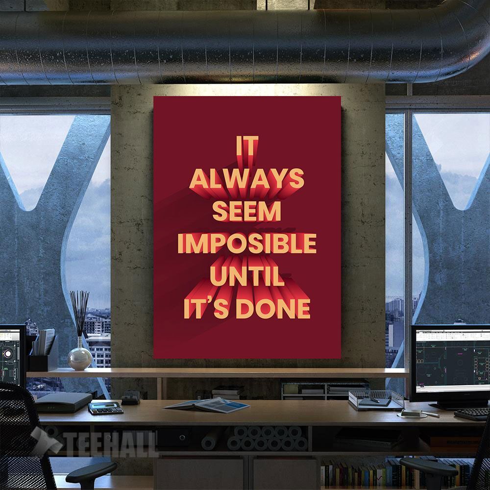 3D Motivation Quote Canvas Prints Wall Art Decor
