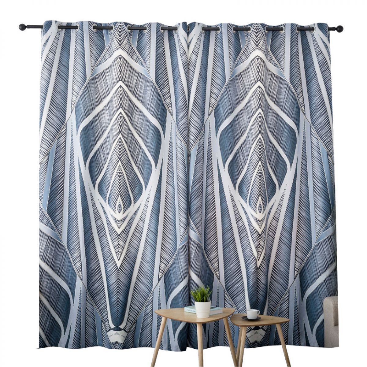 3d abstract geometrics pattern printed window curtain home decor 1624