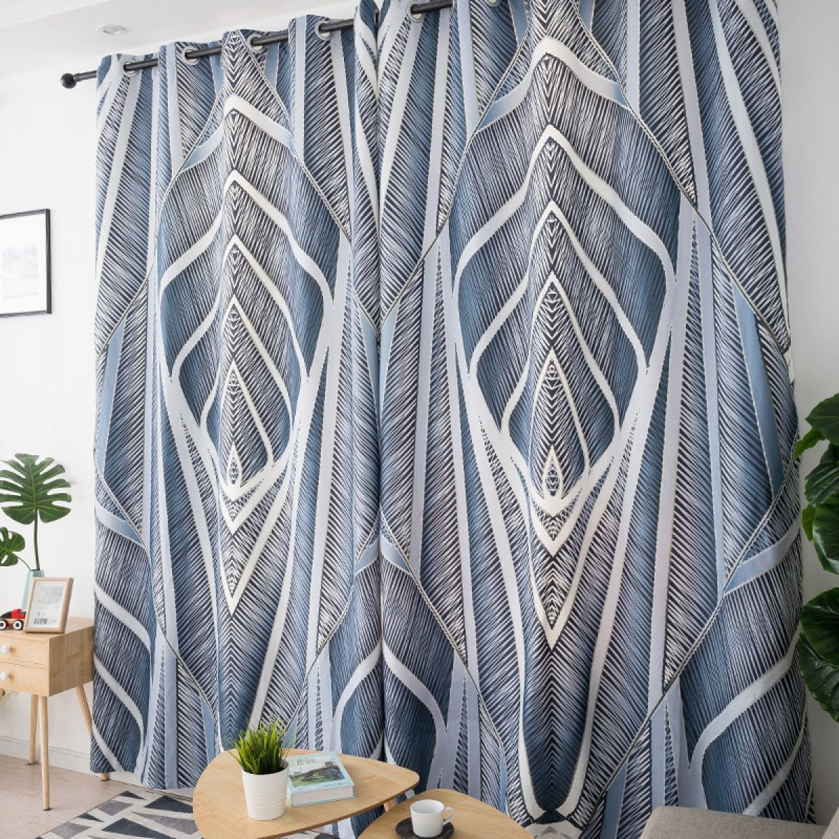 3d abstract geometrics pattern printed window curtain home decor 3635