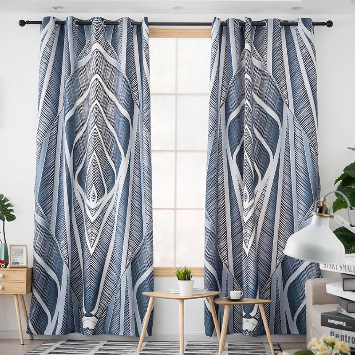 3d abstract geometrics pattern printed window curtain home decor 8589