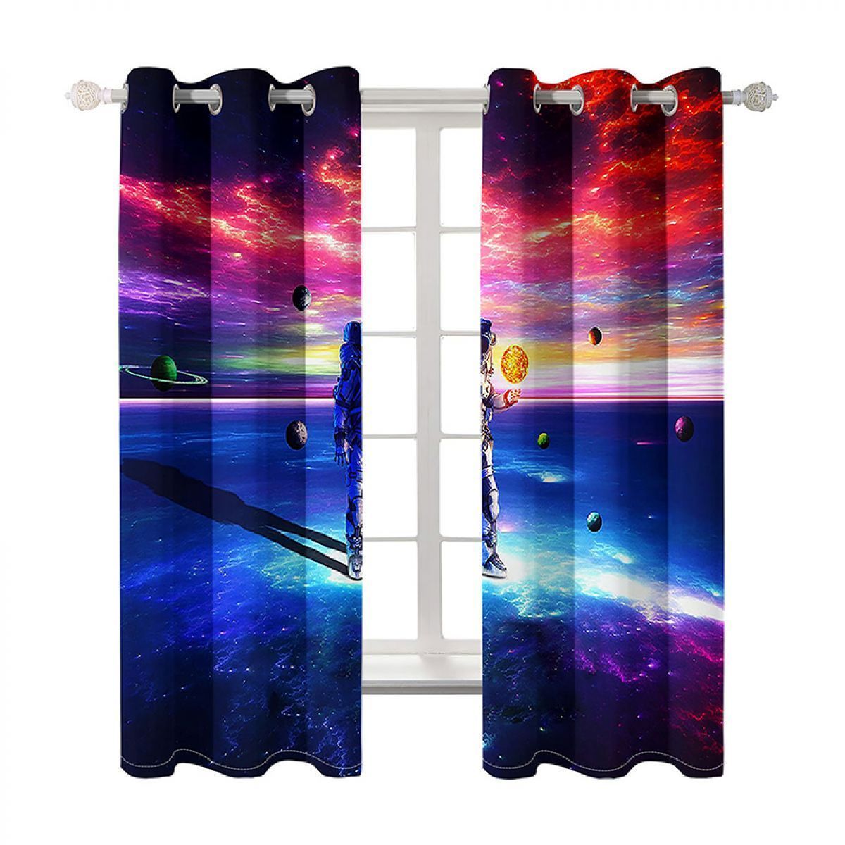 3d animal sonic printed window curtain home decor 1239