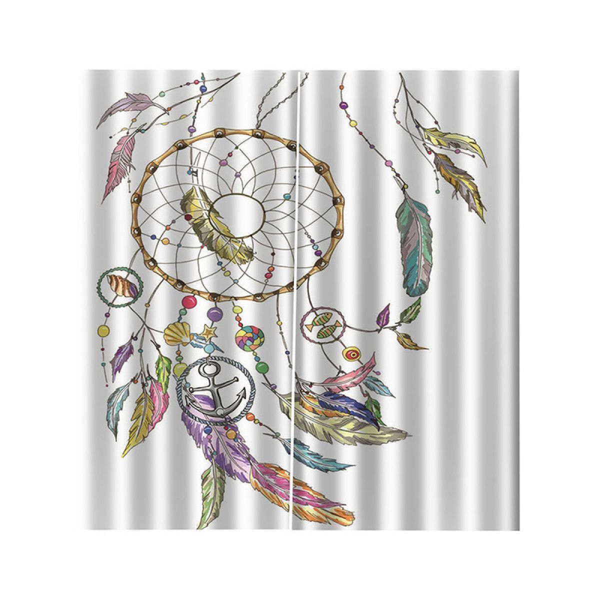 3d flying dream catcher printed window curtain home decor 5012