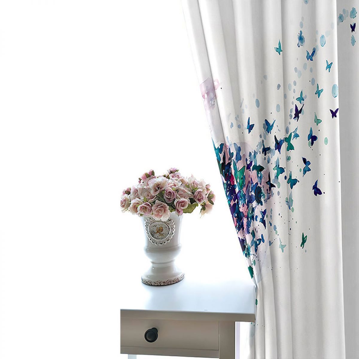 3d horse printed window curtain home decor 6604