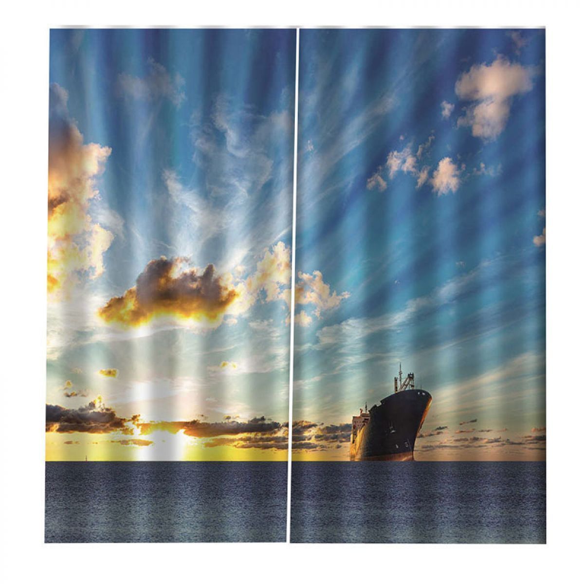 3d sailboat in the sea printed window curtain home decor 5598