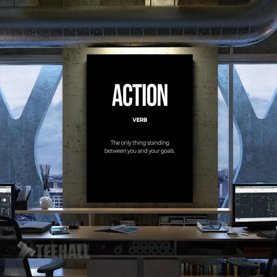 Action Definition Motivational Canvas Prints Wall Art Decor