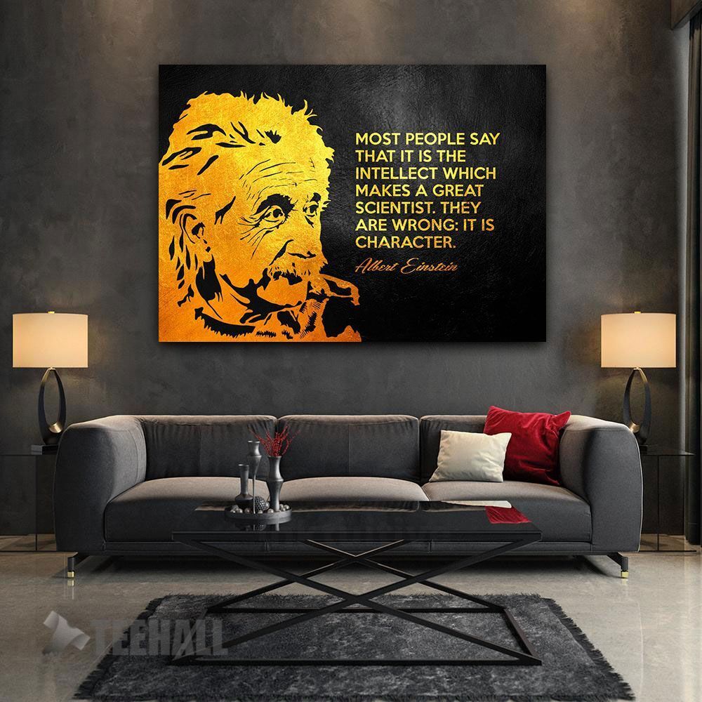 Albert Einstein Character Motivational Canvas Prints Wall Art Decor