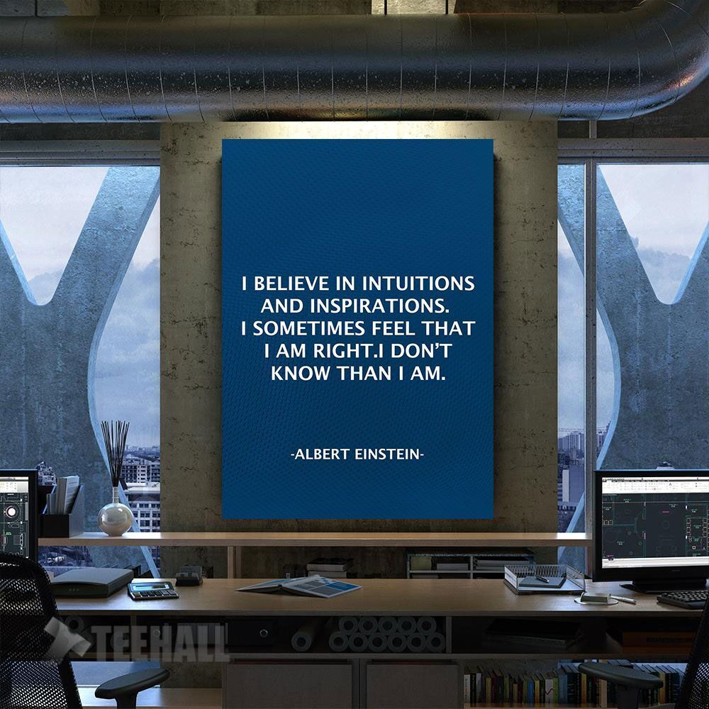 Albert Einstein Qoute Motivational Canvas Prints Wall Art Decor