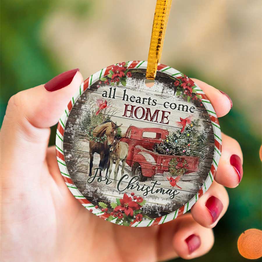 All Hearts Come Home For Christmas Ceramic Ornament - Teehall - Live ...