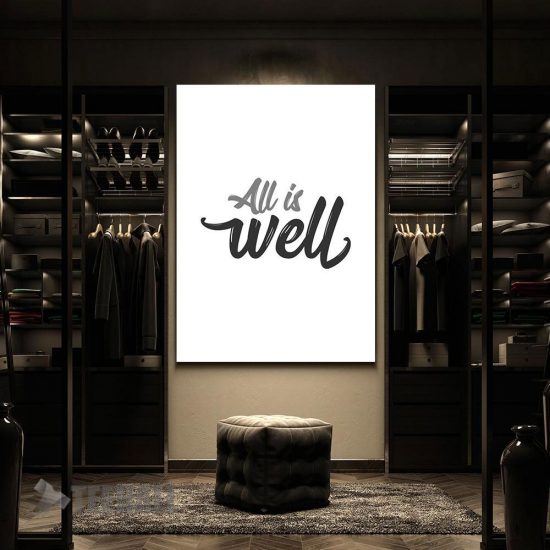All Is Well Quote Motivational Canvas Prints Wall Art Decor 2
