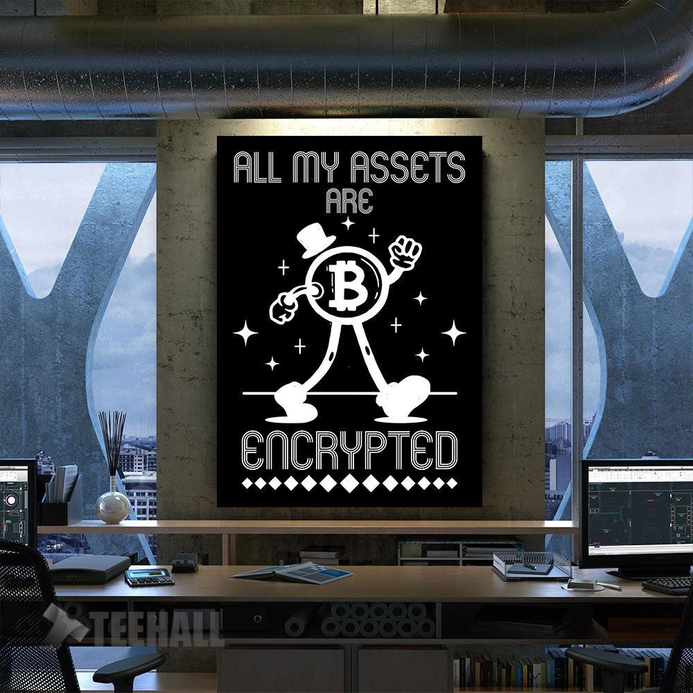 All My Assets White Text Motivational Canvas Prints Wall Art Decor