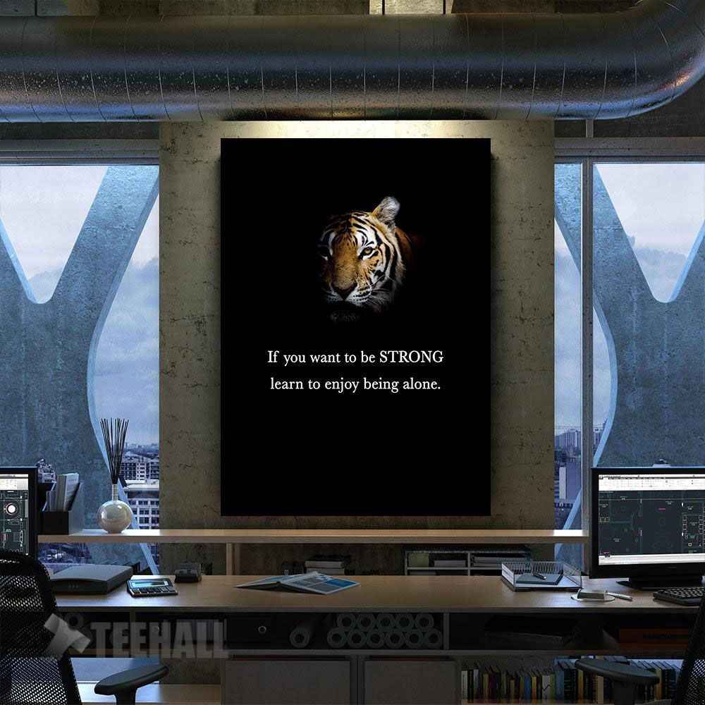 Alone Motivational Canvas Prints Wall Art Decor