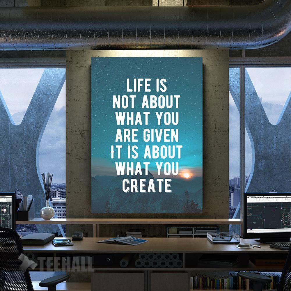 Always Create Quote Motivational Canvas Prints Wall Art Decor