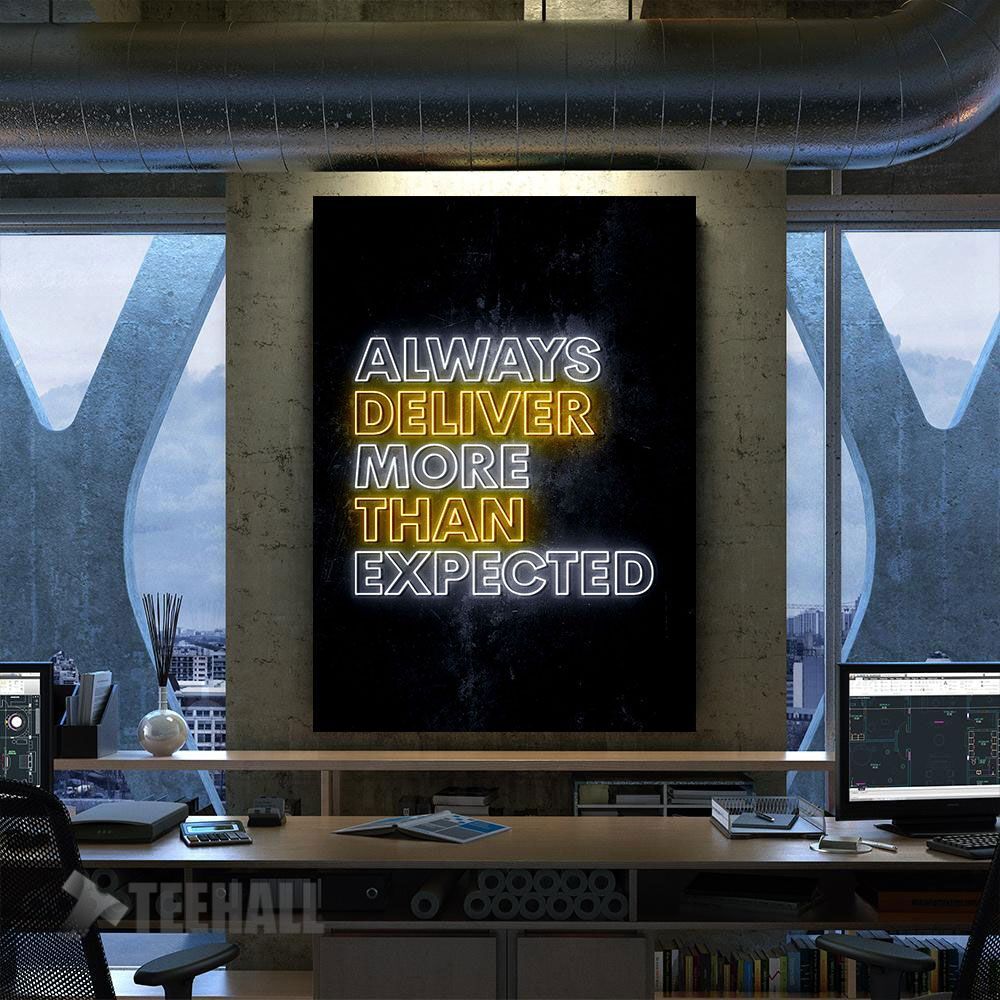 Always Deliver More Motivational Canvas Prints Wall Art Decor