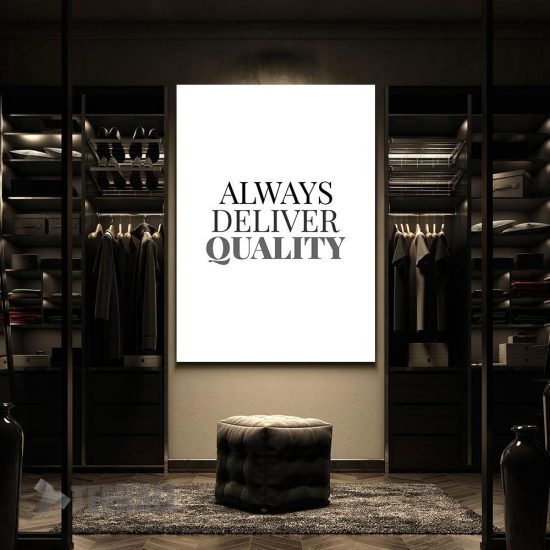 Always Deliver Quality Motivational Canvas Prints Wall Art Decor 2