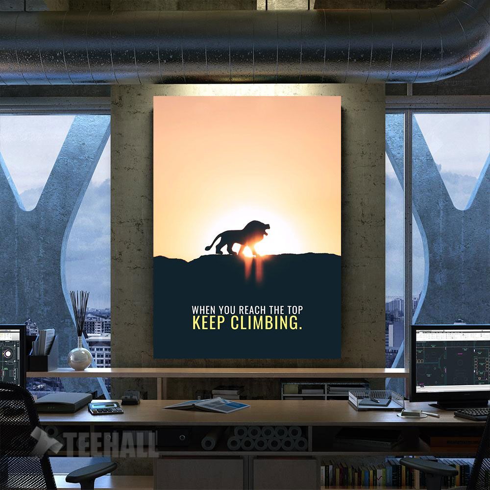 Always Keep Climbing Motivational Canvas Prints Wall Art Decor