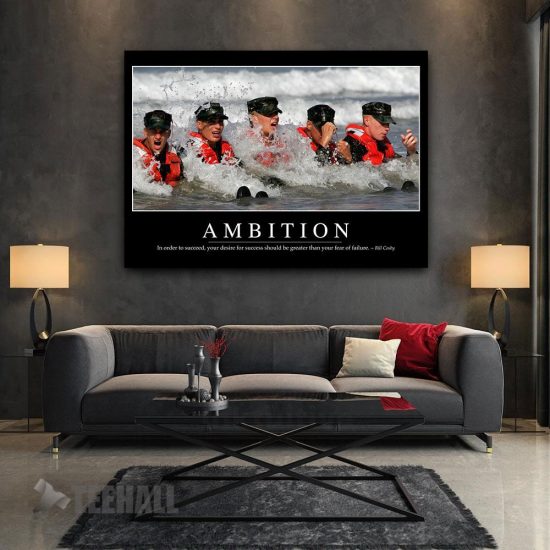 Ambition Motivational Canvas Prints Wall Art Decor