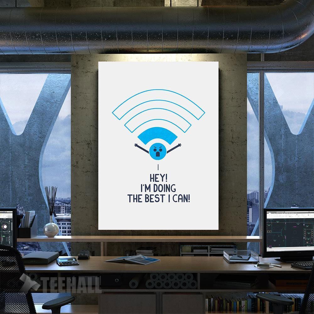 Angry Wifi Motivational Canvas Prints Wall Art Decor