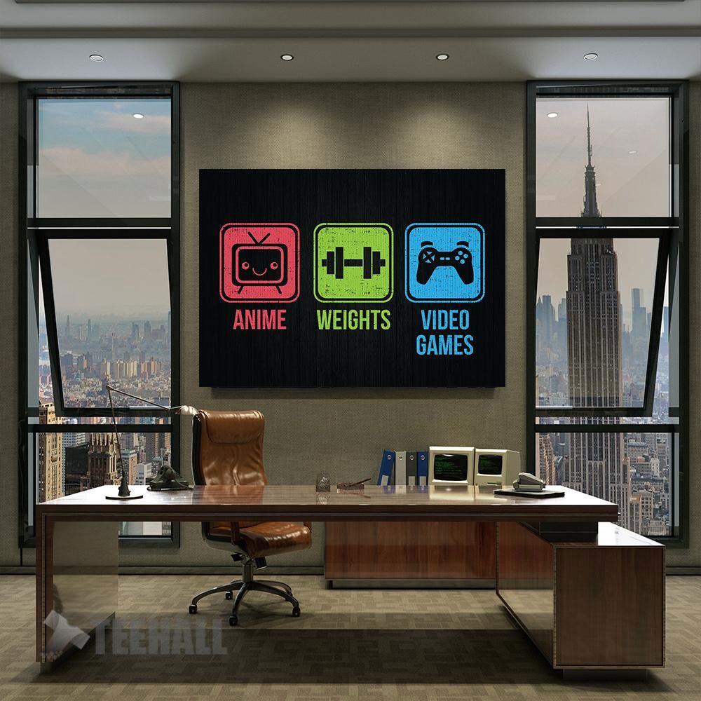 Anime-Weights-Video-Games-Motivational-Canvas-Prints-Wall-Art-Decor-2 Anime Weights Video Games Motivational Canvas Prints Wall Art Decor 2