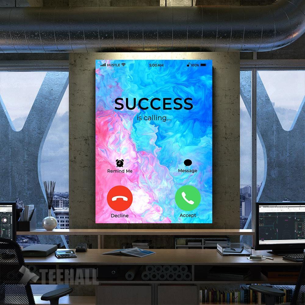 Answer Success Is Calling Motivational Canvas Prints Wall Art Decor