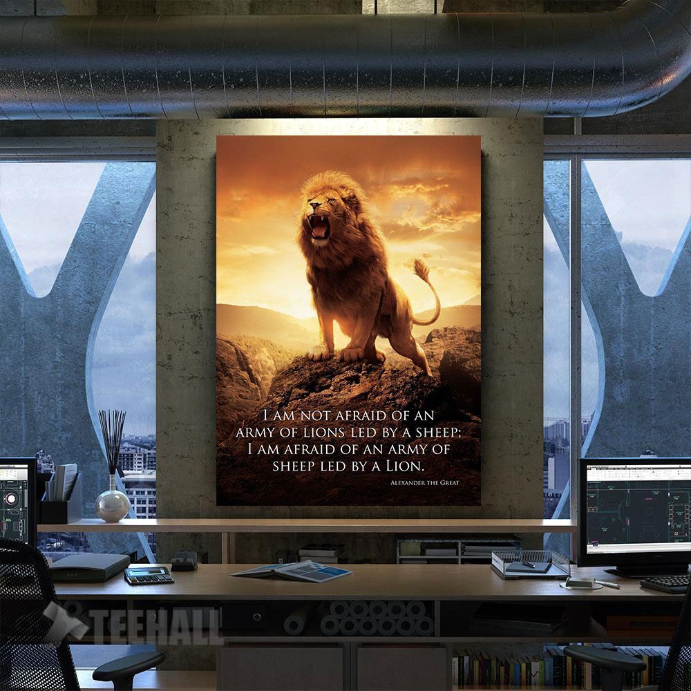 Army Of Lions Motivational Canvas Prints Wall Art Decor