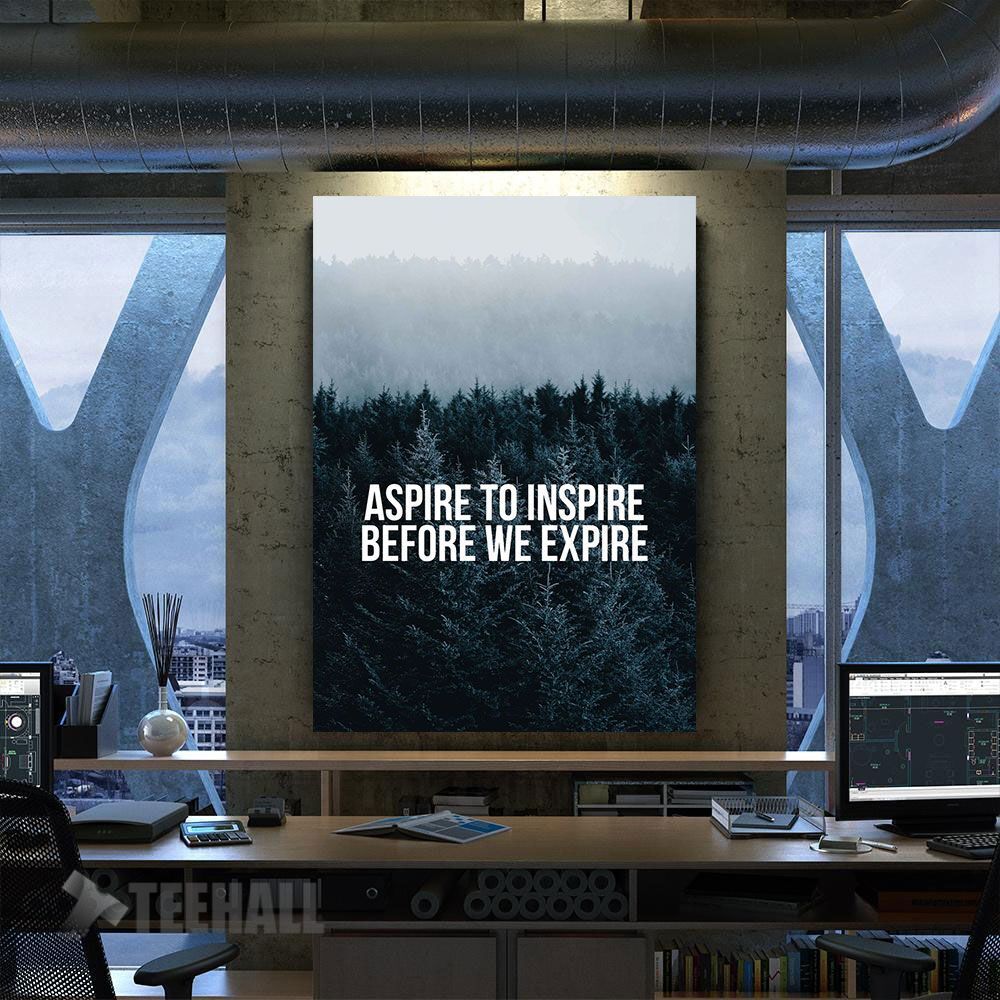 Aspire To Inspire Motivational Canvas Prints Wall Art Decor