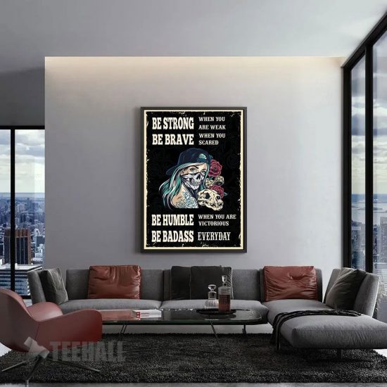 Be Badass Motivational Canvas Prints Wall Art Decor 1