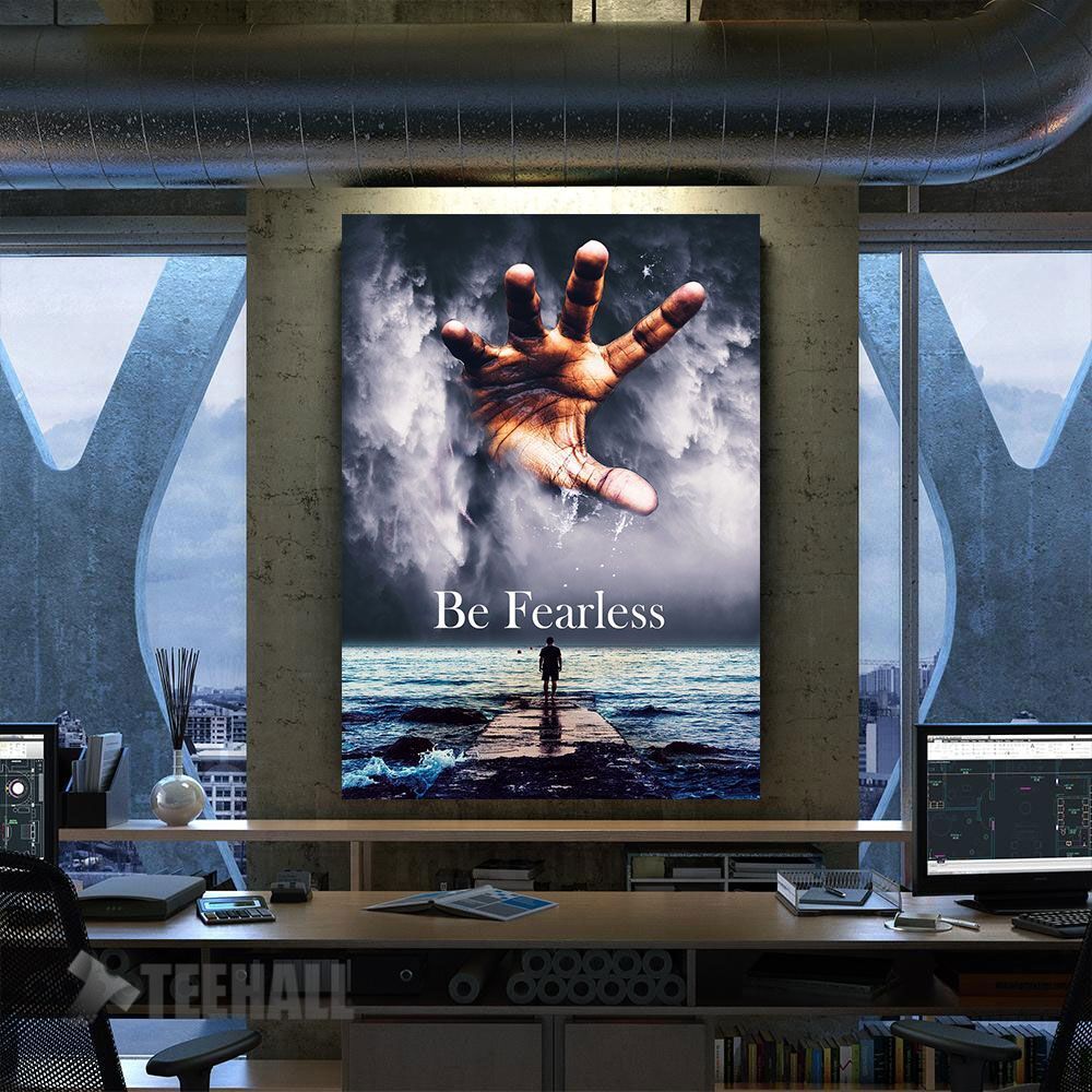 Be Fearless Motivational Canvas Prints Wall Art Decor