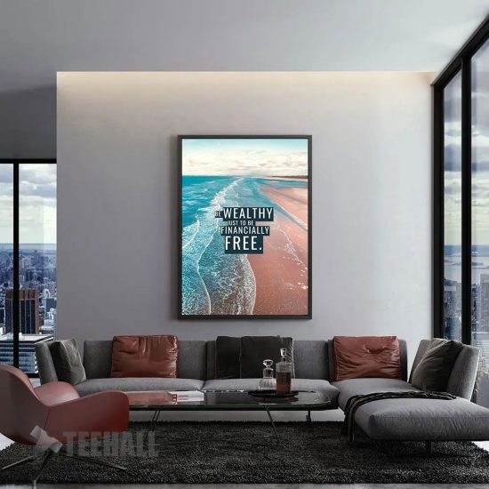 Be Financially Free Motivational Canvas Prints Wall Art Decor 1