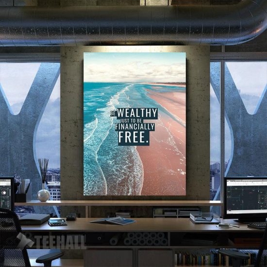 Be Financially Free Motivational Canvas Prints Wall Art Decor