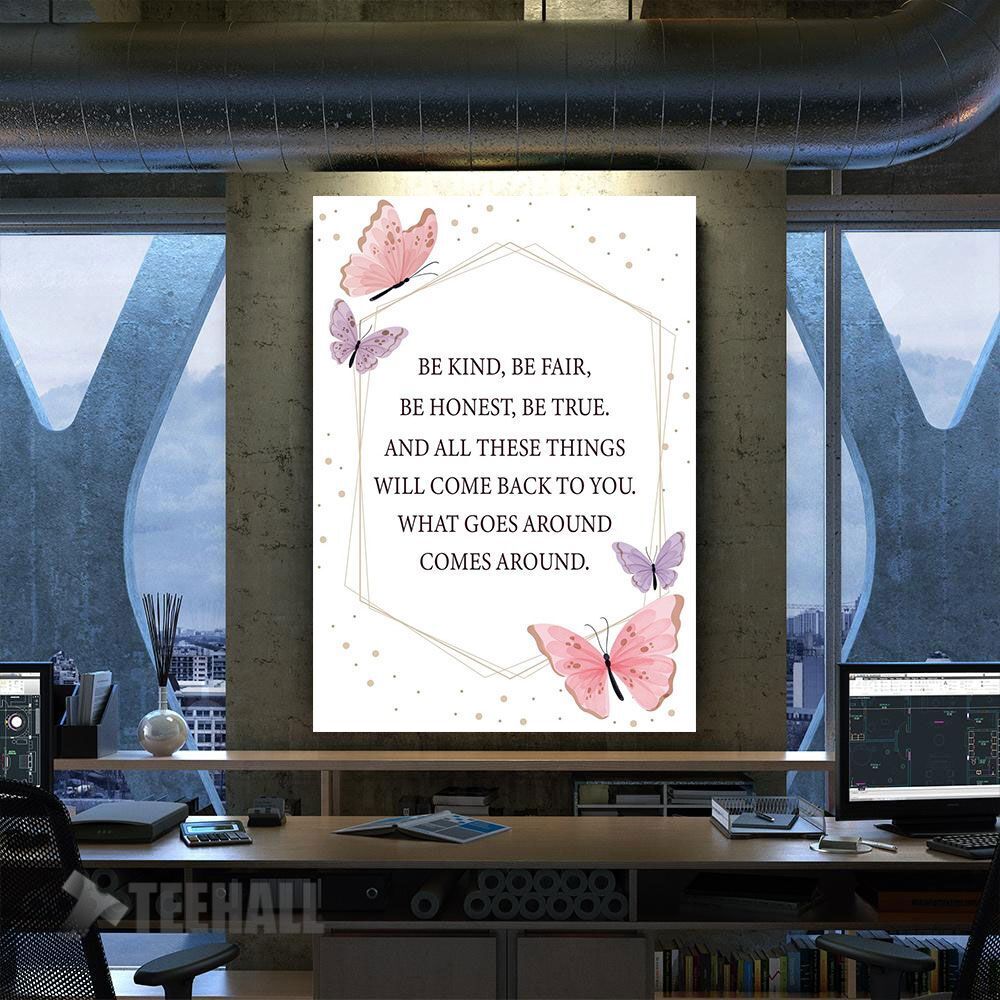 Be True Motivational Canvas Prints Wall Art Decor