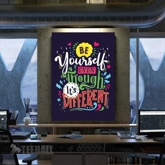 Be Yourself Motivational Canvas Prints Wall Art Decor