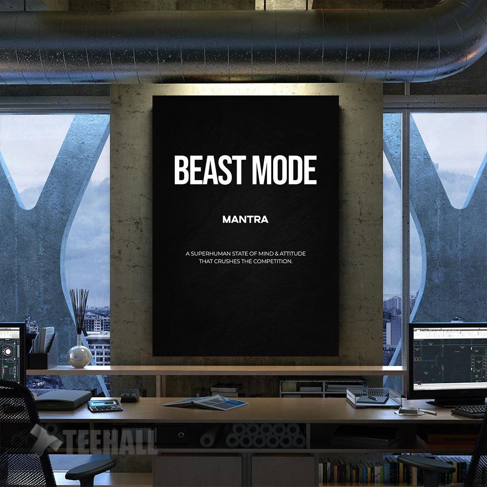 Beast Mode Motivational Canvas Prints Wall Art Decor