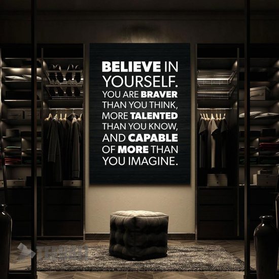 Believe In Yourself Motivational Canvas Prints Wall Art Decor 2 3