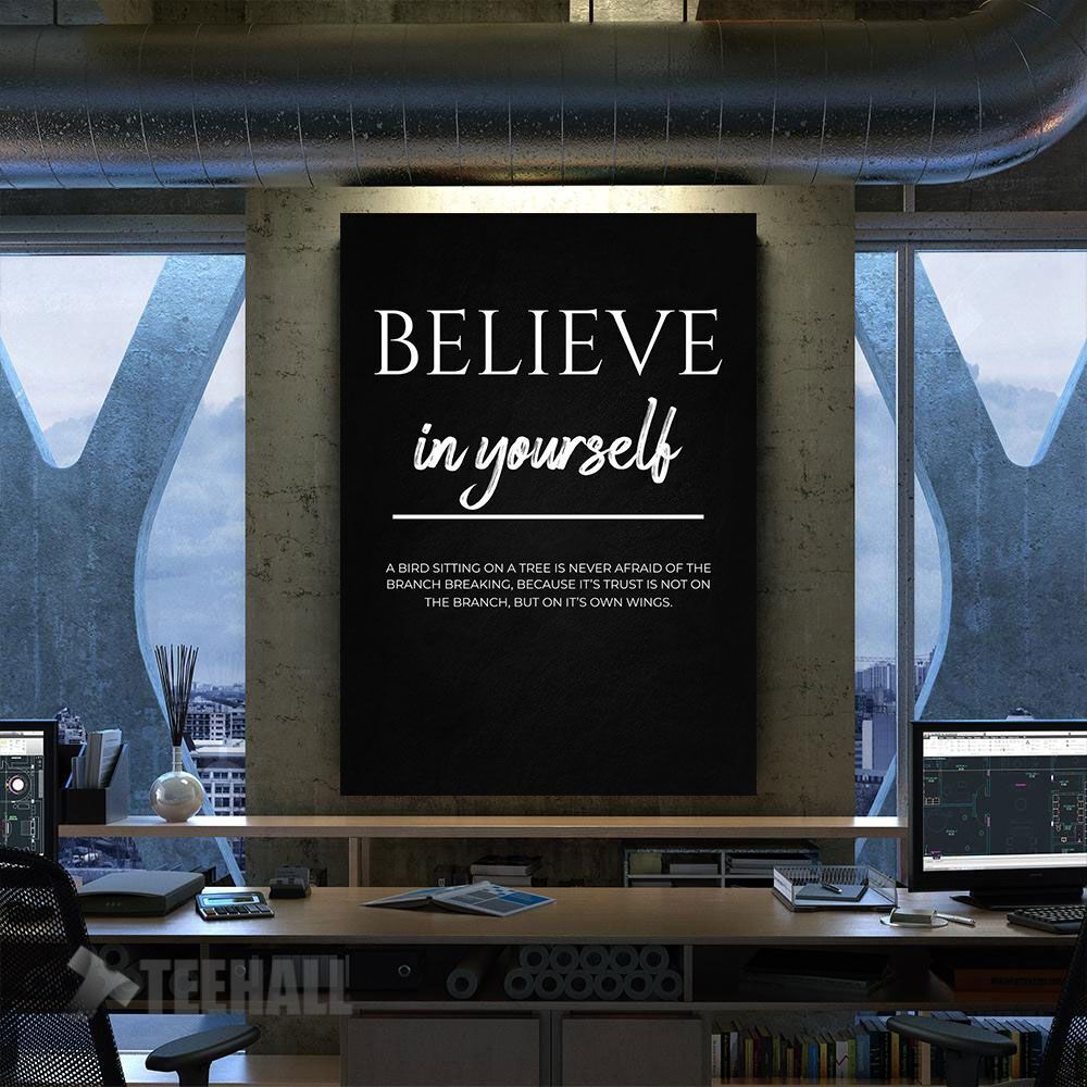 Believe In Yourself Motivational Canvas Prints Wall Art Decor