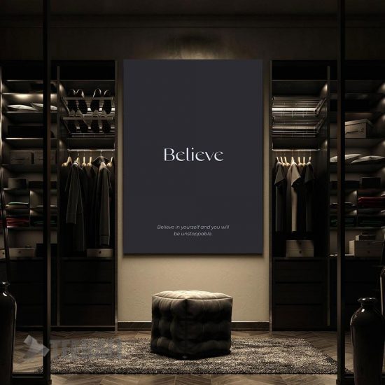Believe Motivational Canvas Prints Wall Art Decor 2 1