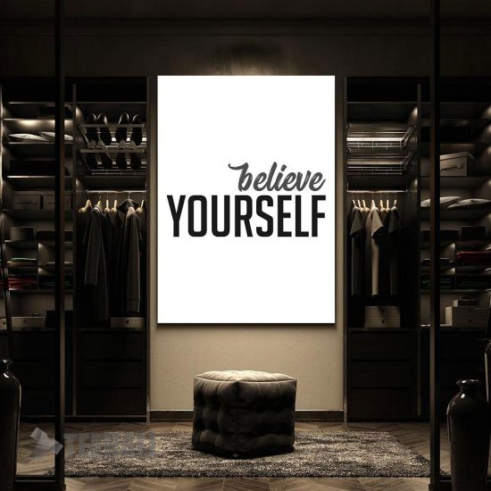 Believe Yourself Quote Motivational Canvas Prints Wall Art Decor 2